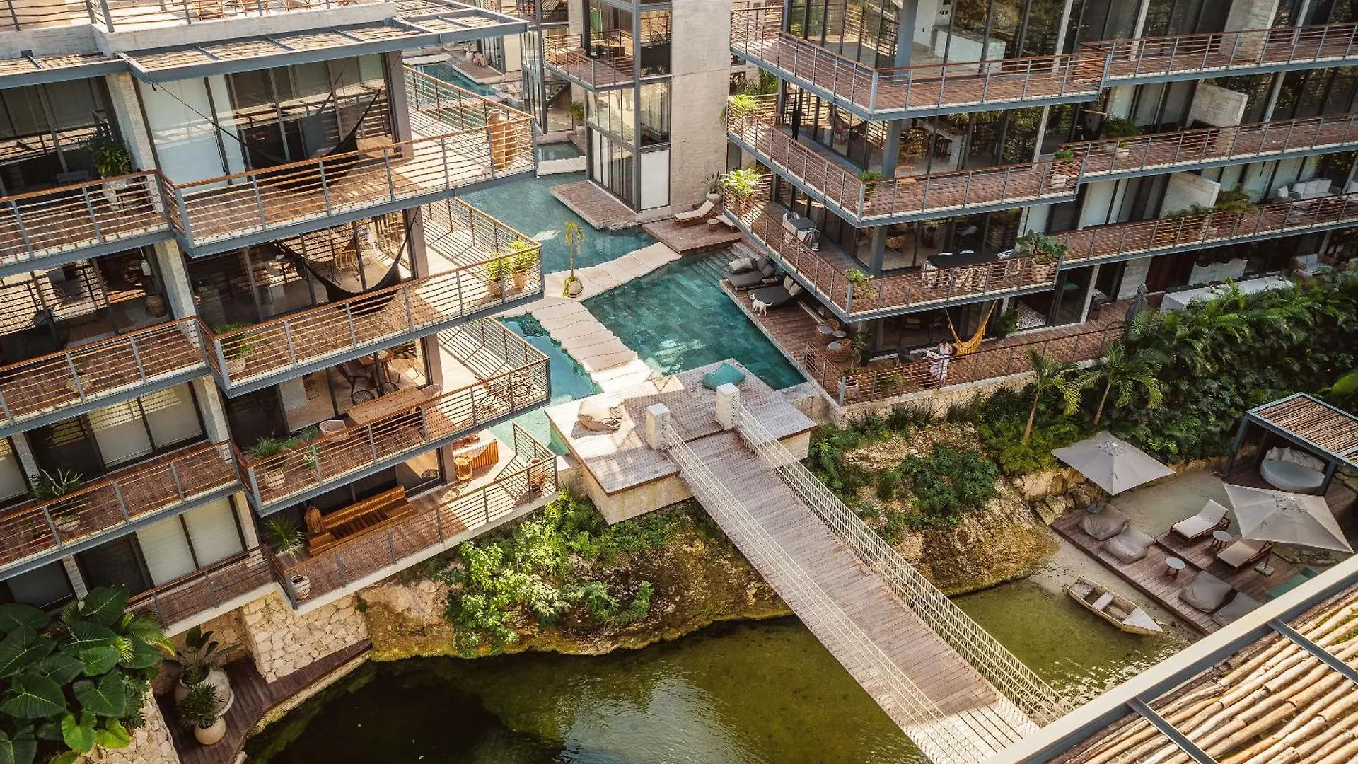 Waterworld 2Br On Cenote Pools And Gym Beach Club تولوم